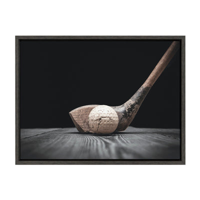 Sylvie Golf Club And Ball Framed Canvas by kateandlaurel - main product image for Resin Society