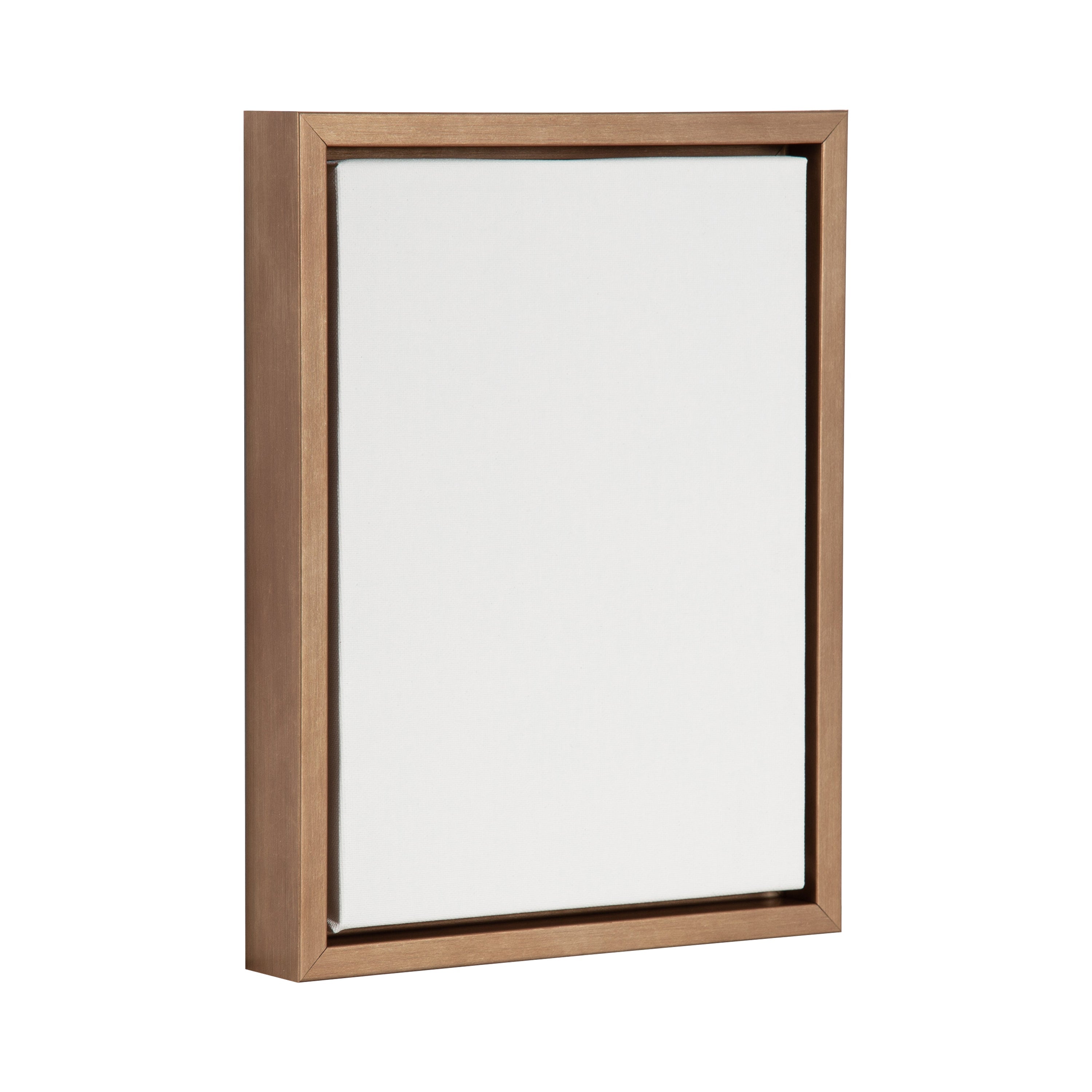 Sylvie Blank Framed Canvas 10x13 with a smooth blank white surface in a black frame