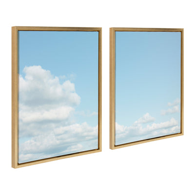 Sylvie Soft and Fluffy Clouds Framed Canvas by kateandlaurel - product image 2 for Resin Society