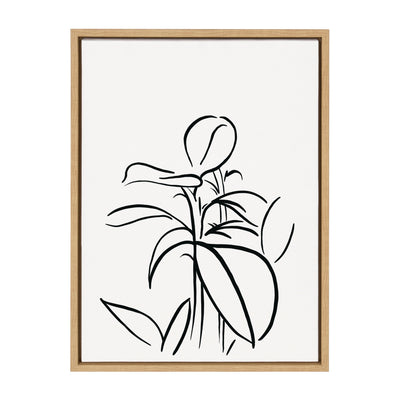 Sylvie Botanical Sketch Print No 1 Framed Canvas by The Creative Bunch