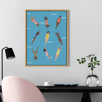 Sylvie Swimmers Framed Canvas by kateandlaurel - product image 7 for Resin Society