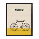 Sylvie Bike Yellow Adventure Framed Canvas by kateandlaurel - main product image for Resin Society
