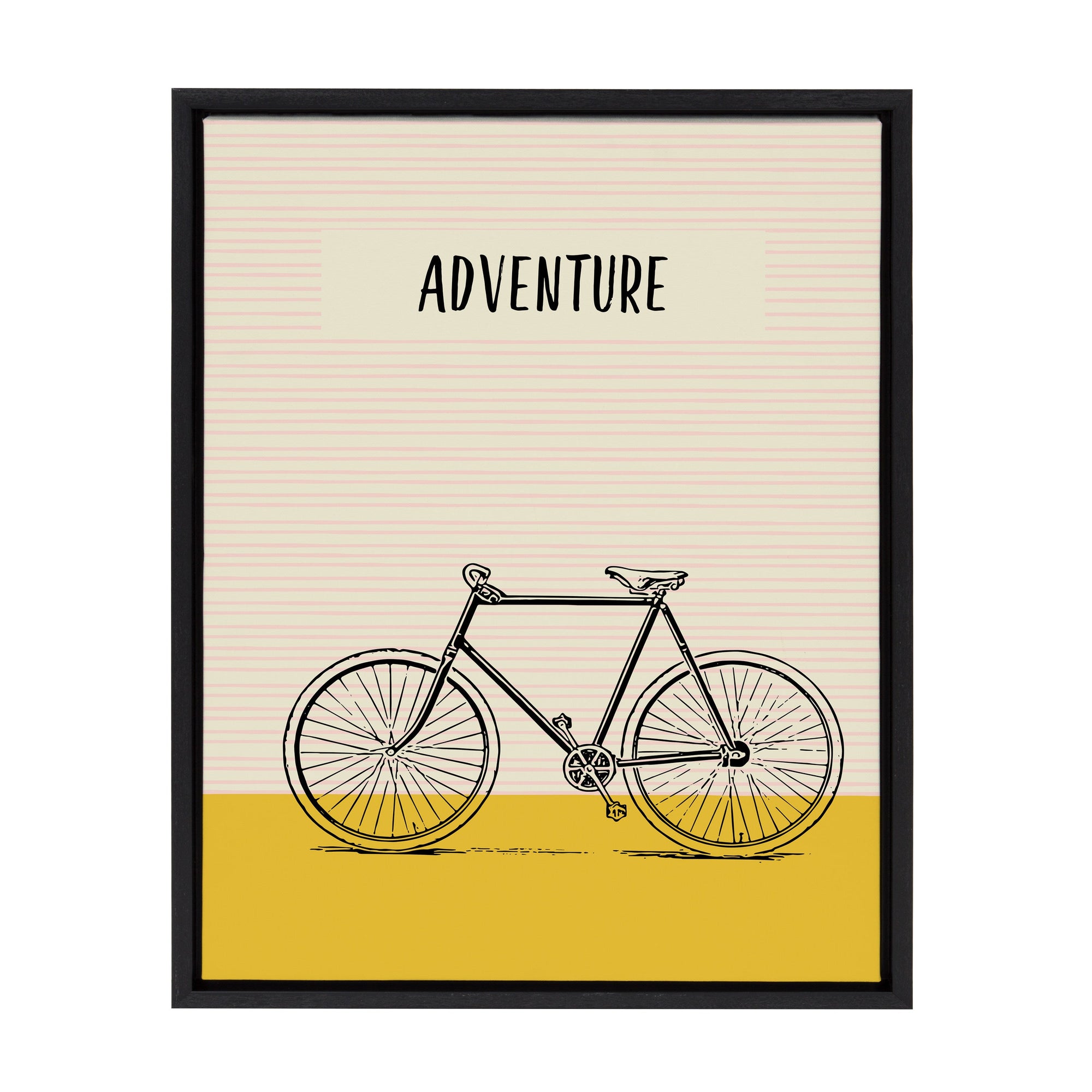 Sylvie Bike Yellow Adventure Framed Canvas by kateandlaurel - product image 9 for Resin Society