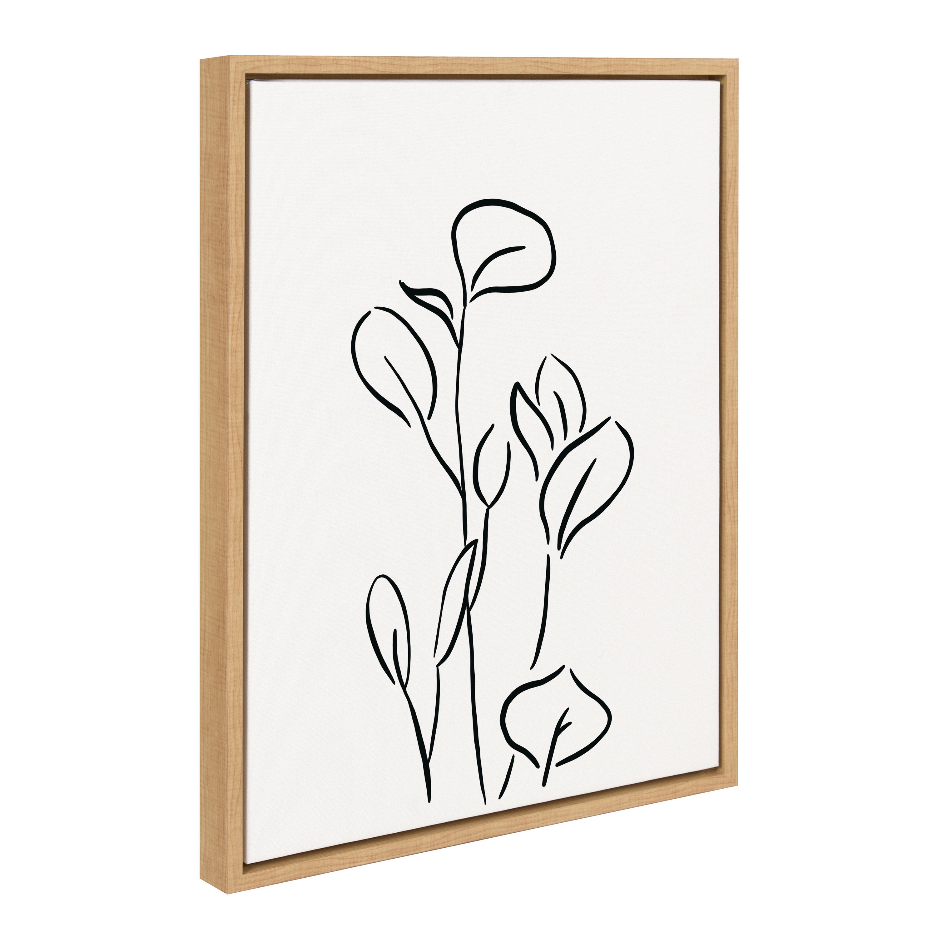 Sylvie Botanical Sketch Print No 3 Framed Canvas by The Creative Bunch