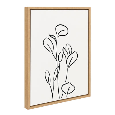Sylvie Botanical Sketch Print No 3 Framed Canvas by The Creative Bunch
