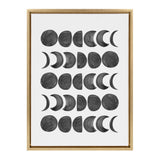 Sylvie 901 Moon Phases Black on White Framed Canvas by kateandlaurel - product image 2 for Resin Society