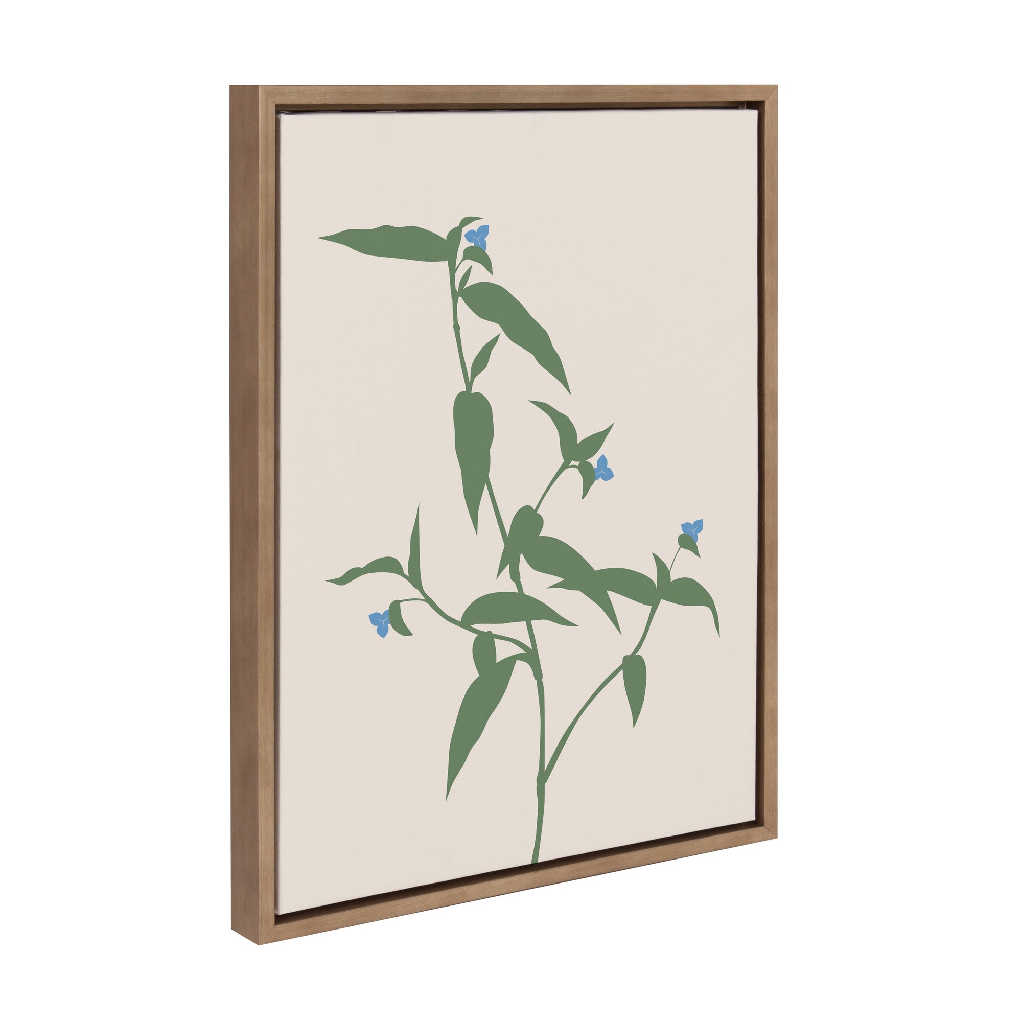 Sylvie Delicate Illustrated Blue Wildflowers Framed Canvas by kateandlaurel - product image 7 for Resin Society