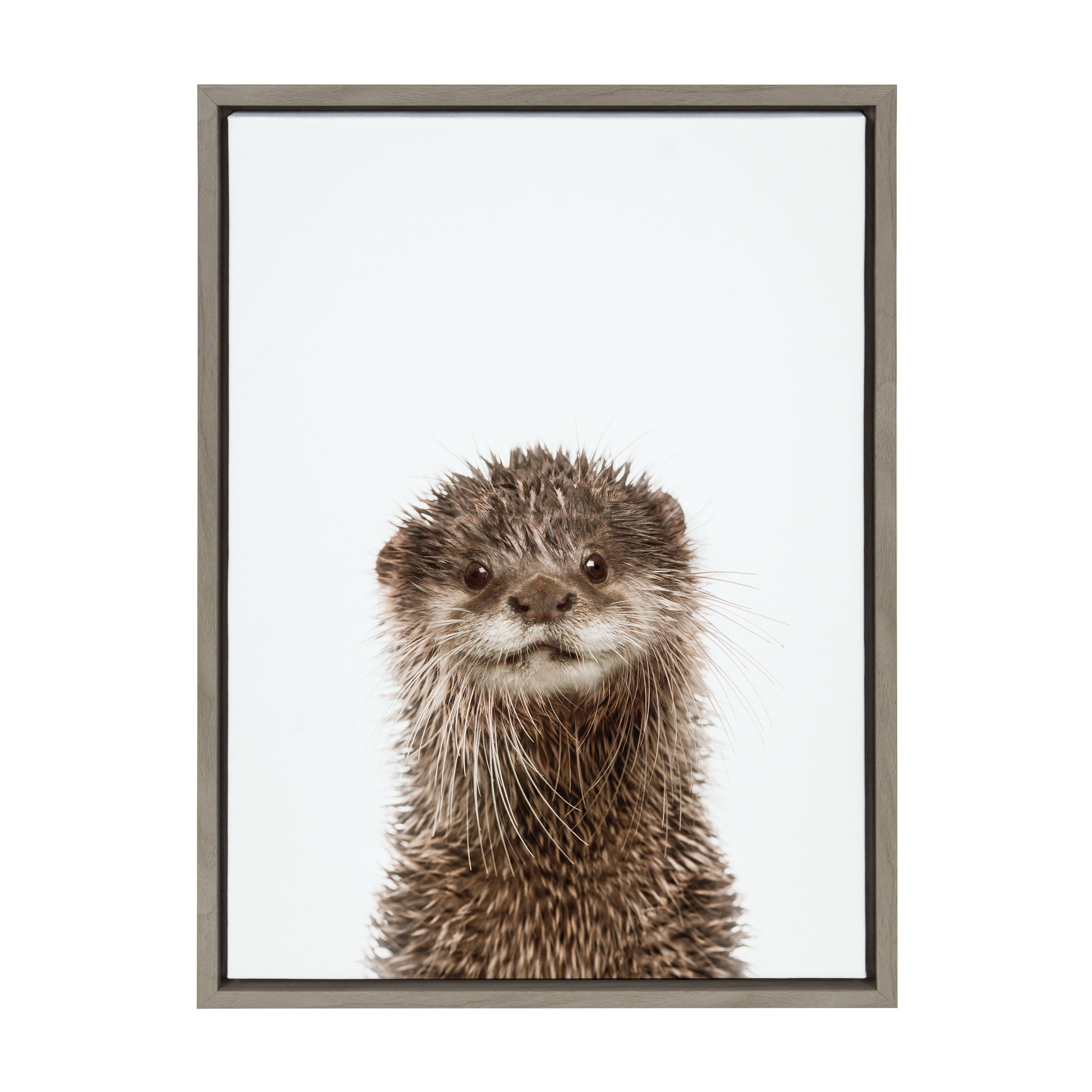 Sylvie Animal Studio Otter Framed Canvas by Amy Peterson Art Studio