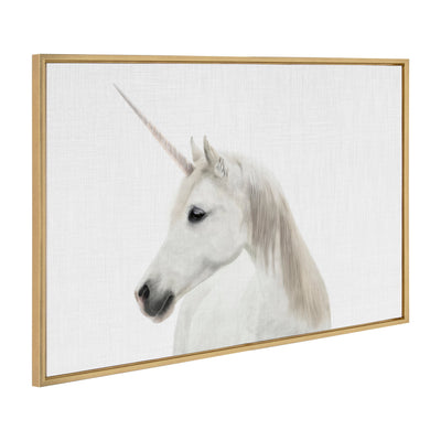 Sylvie Unicorn Framed Canvas by Simon Te of Tai Prints by kateandlaurel - product image 7 for Resin Society