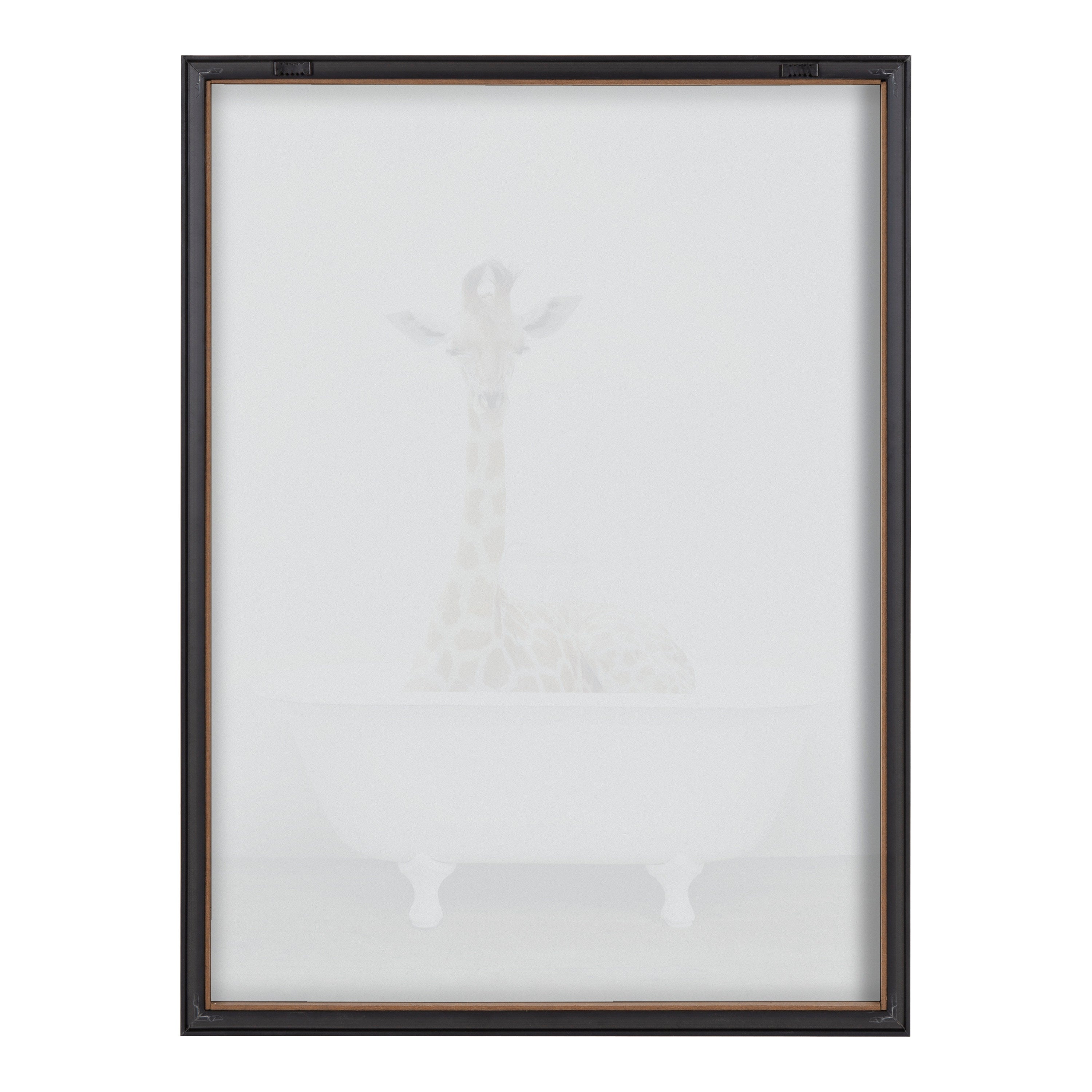 Blake Giraffe 2 in Tub Color Framed Printed Glass by kateandlaurel - product image 12 for Resin Society