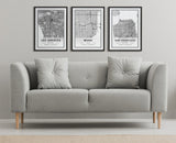 Sylvie Los Angeles Modern Map Framed Canvas by kateandlaurel - product image 7 for Resin Society