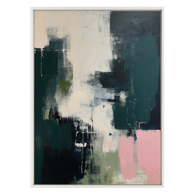 Sylvie Emerald Blush Framed Canvas by Amy Lighthall