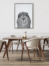 Sylvie Lion Framed Canvas by Simon Te Tai by kateandlaurel - product image 4 for Resin Society