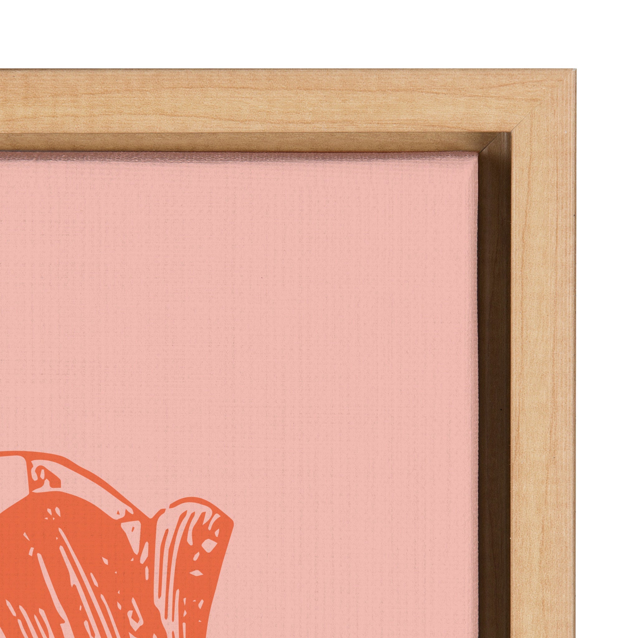 Sylvie Tulip in Pink and Orange Framed Canvas by kateandlaurel - product image 3 for Resin Society