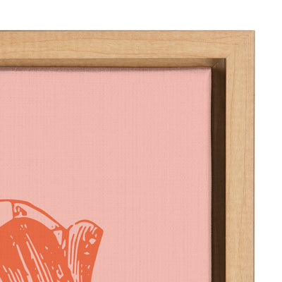 Sylvie Tulip in Pink and Orange Framed Canvas by kateandlaurel - product image 3 for Resin Society