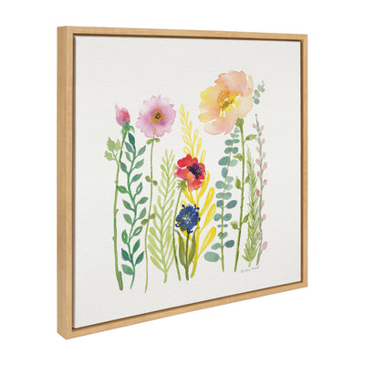 Sylvie Flowers and Ferns Framed Canvas by kateandlaurel - product image 12 for Resin Society