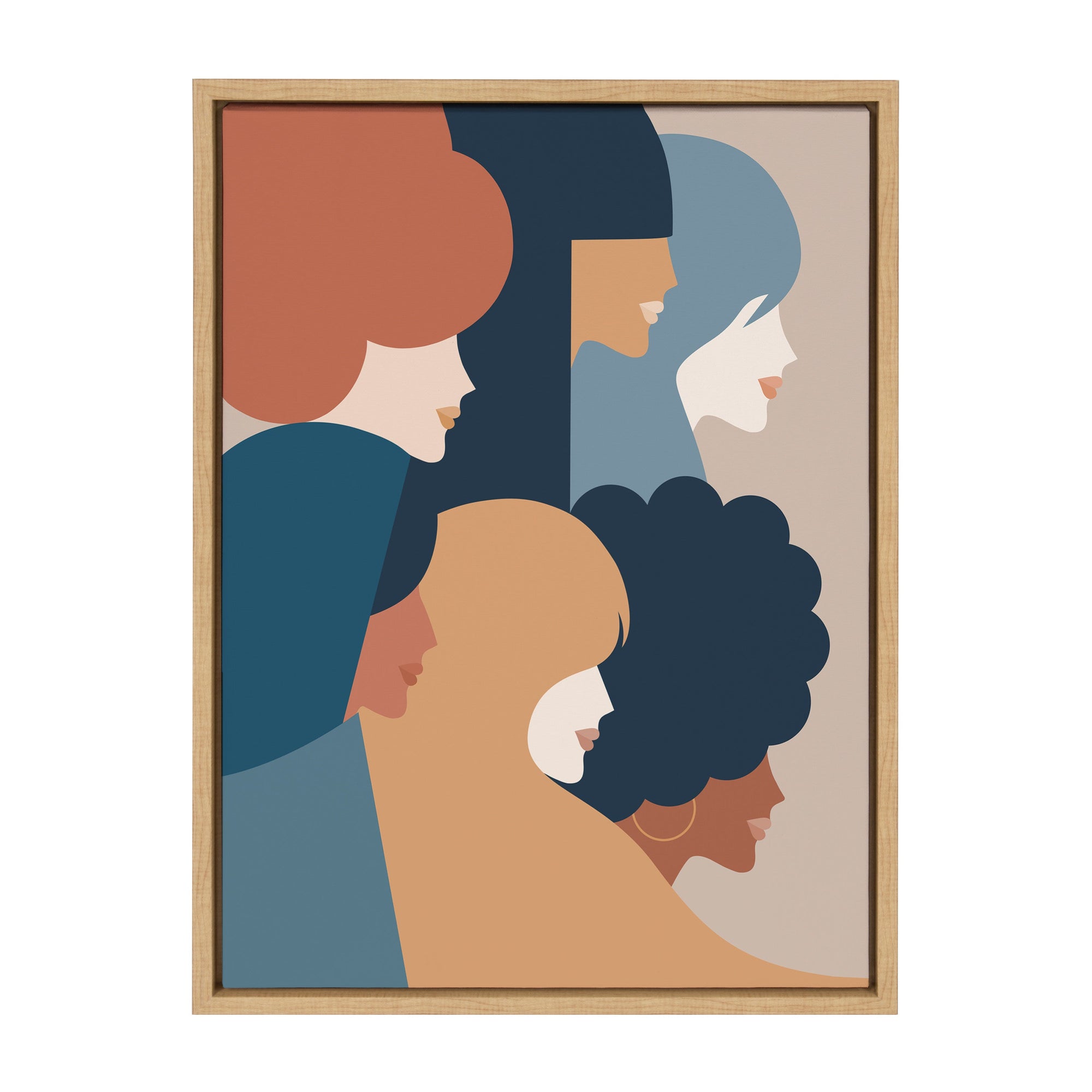 Sylvie We Persist Earthy Framed Canvas by kateandlaurel - product image 9 for Resin Society