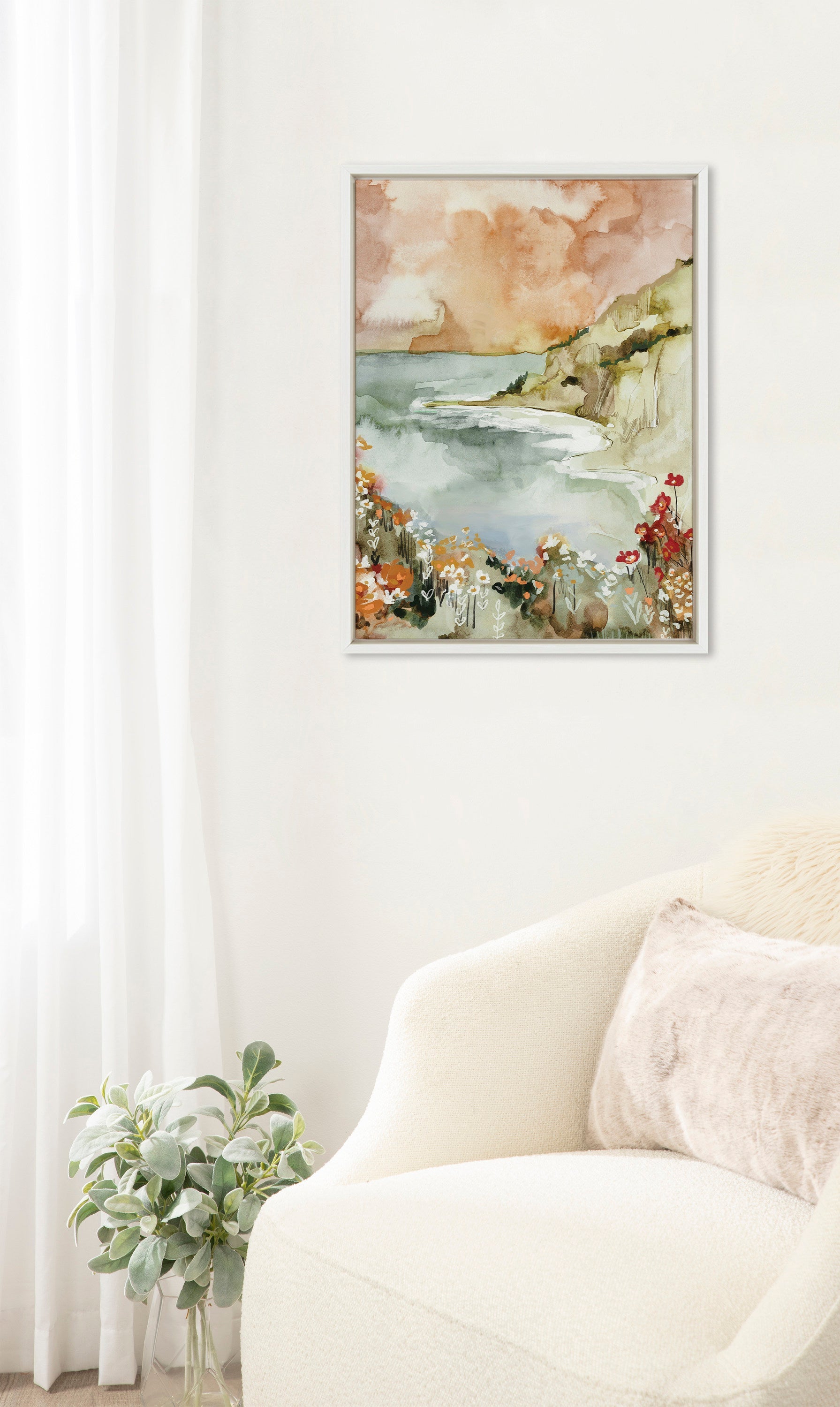 Sylvie Landscape 04 Framed Canvas by Annie Quigley