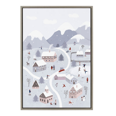 Sylvie Winter Wonderland Framed Canvas by kateandlaurel - main product image for Resin Society