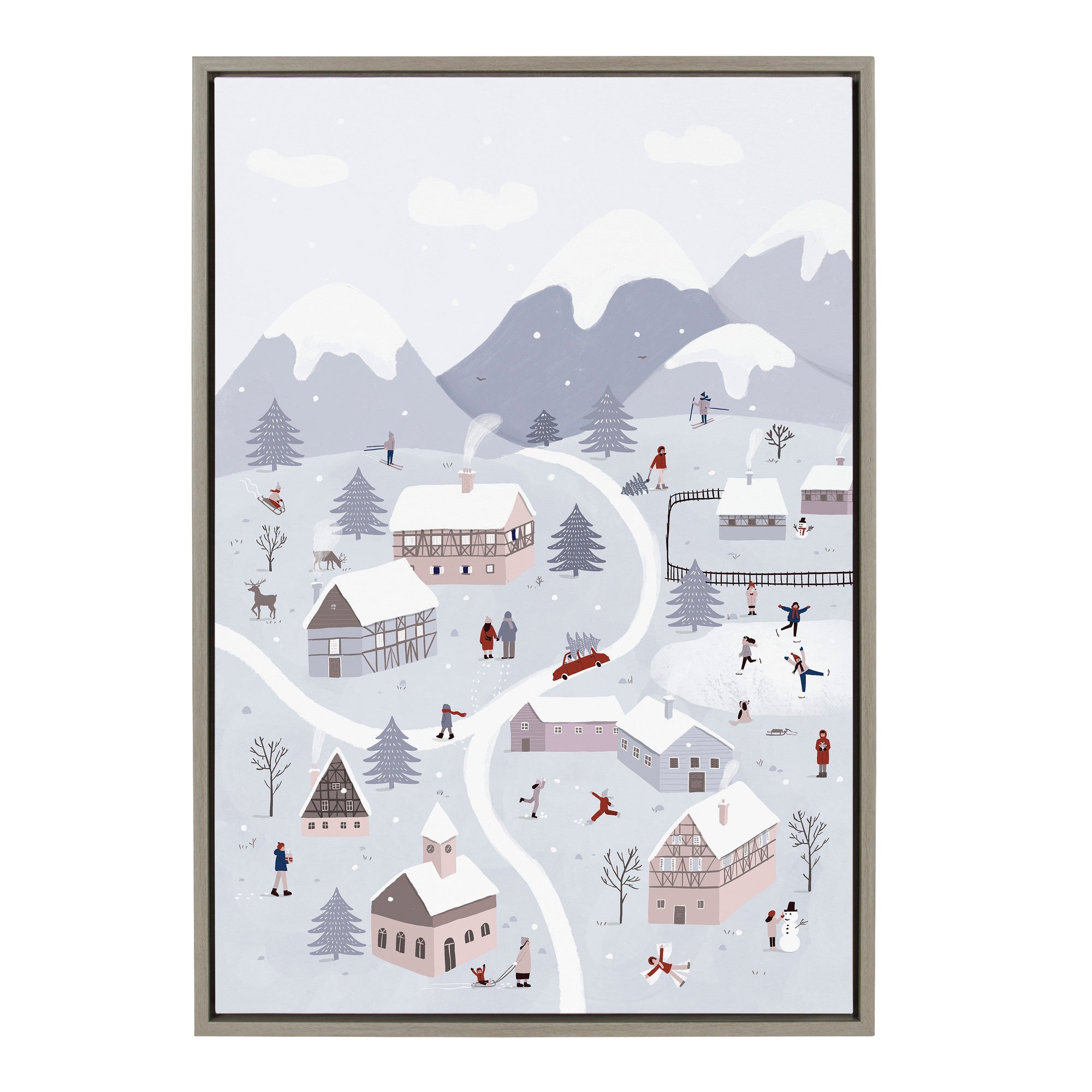 Sylvie Winter Wonderland Framed Canvas by kateandlaurel - product image 9 for Resin Society