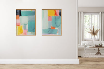 Sylvie United Colors I Framed Canvas by Amy Lighthall