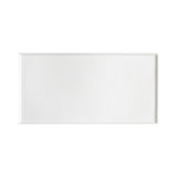 Rectangular Sanzo Slim Side Table top with white textured surface and thin white border, shown from above on a white background.
