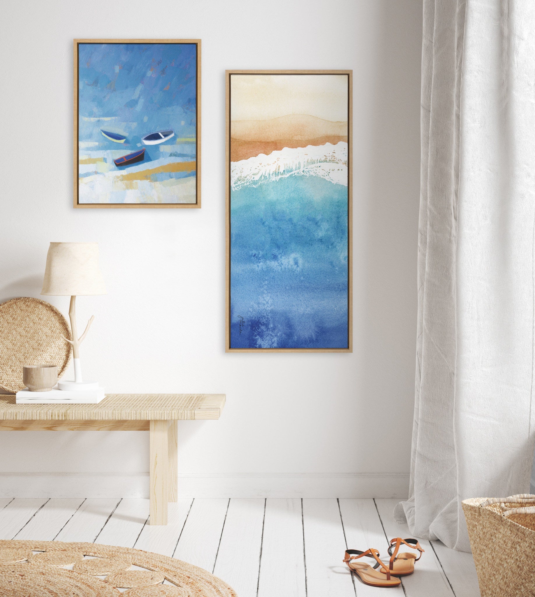 Sylvie Golden Dunes Framed Canvas by kateandlaurel - product image 5 for Resin Society