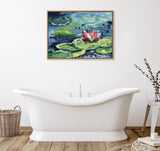 Sylvie Lily Pad By The Shore Framed Canvas by Rachel Christopoulos by kateandlaurel - product image 5 for Resin Society