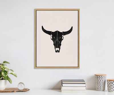 Sylvie Western Skull Framed Canvas by Honey Island Studio