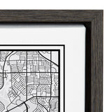 Sylvie Dallas Modern Map Framed Canvas by kateandlaurel - product image 3 for Resin Society