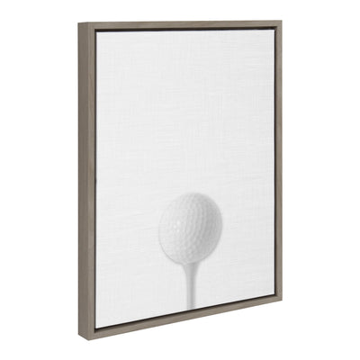 Sylvie Golf Ball Portrait Framed Canvas, Gray 18x24 by kateandlaurel - product image 2 for Resin Society