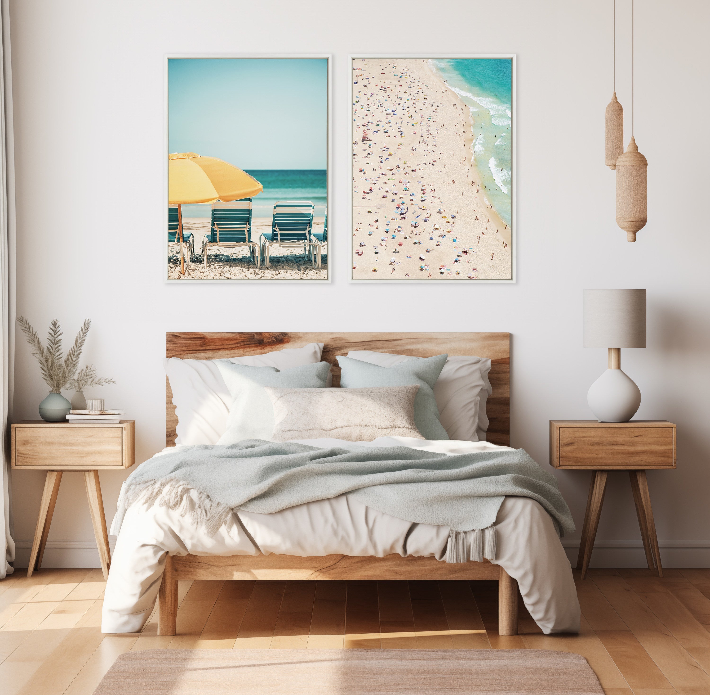Sylvie Yellow Umbrella 2 Framed Canvas by Alicia Bock