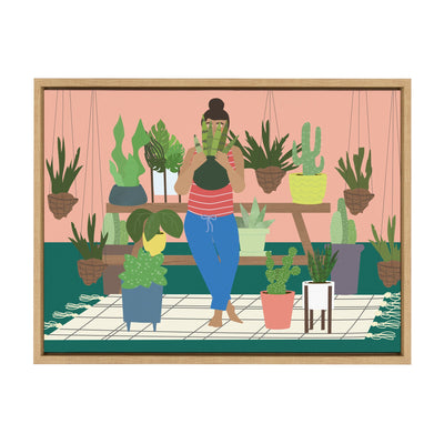 Sylvie Plant Lady Framed Canvas by kateandlaurel - main product image for Resin Society
