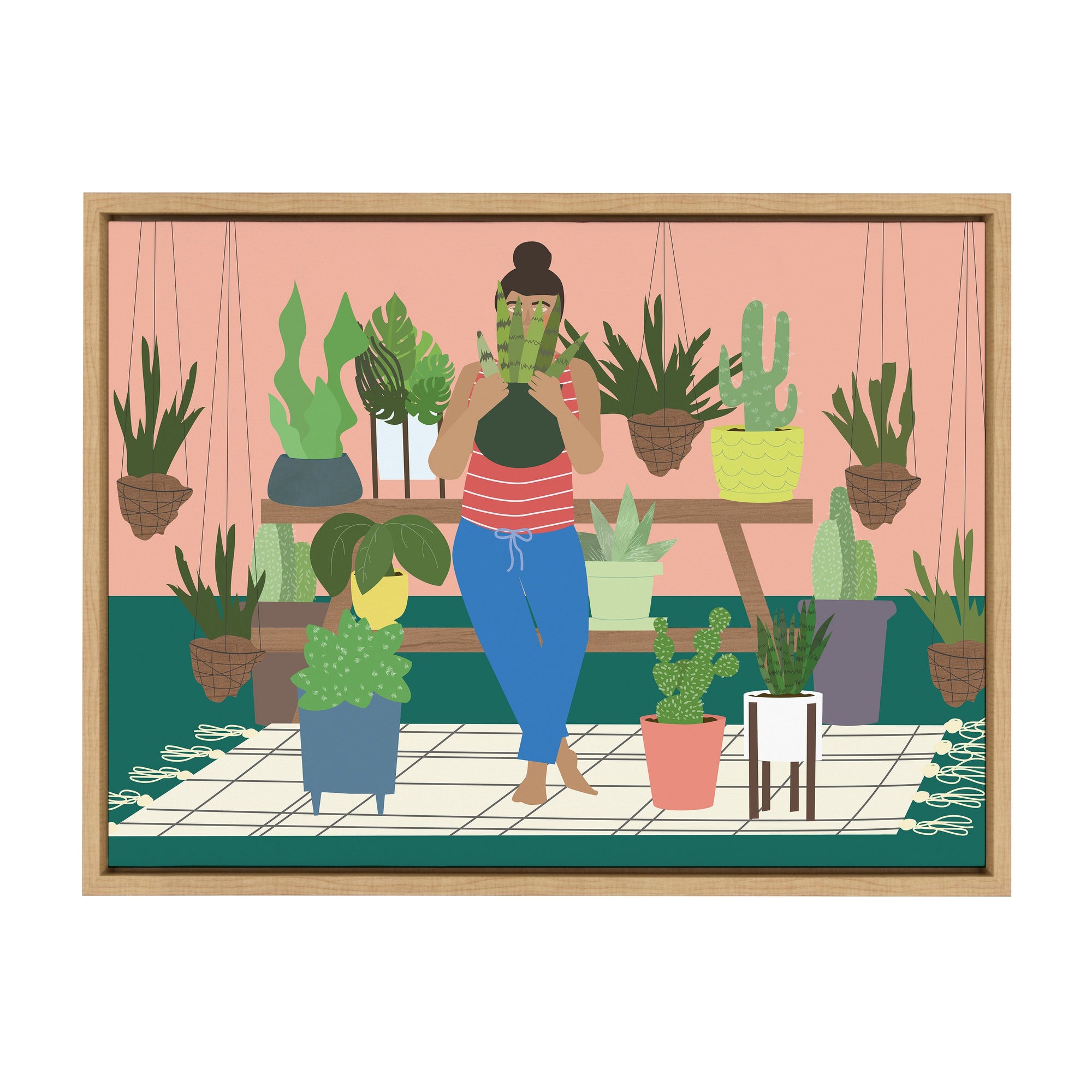 Sylvie Plant Lady Framed Canvas by kateandlaurel - product image 8 for Resin Society