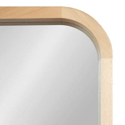 Hutton Wood Framed Radius Rectangle Mirror by kateandlaurel - product image 12 for Resin Society
