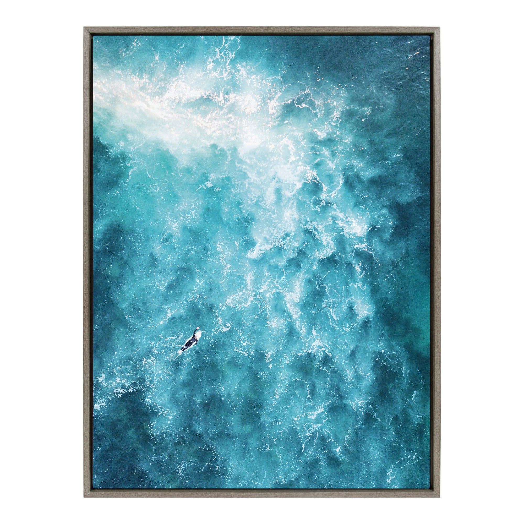Sylvie La Jolla 7 Framed Canvas by Rachel Bolgov by kateandlaurel - main product image for Resin Society