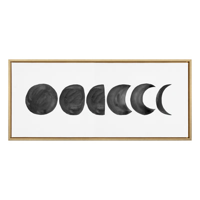 Sylvie Linear Moon Phases BW Framed Canvas by kateandlaurel - product image 7 for Resin Society
