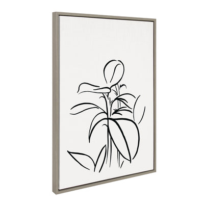 Sylvie Botanical Sketch Print No 1 Framed Canvas by The Creative Bunch by kateandlaurel - product image 20 for Resin Society