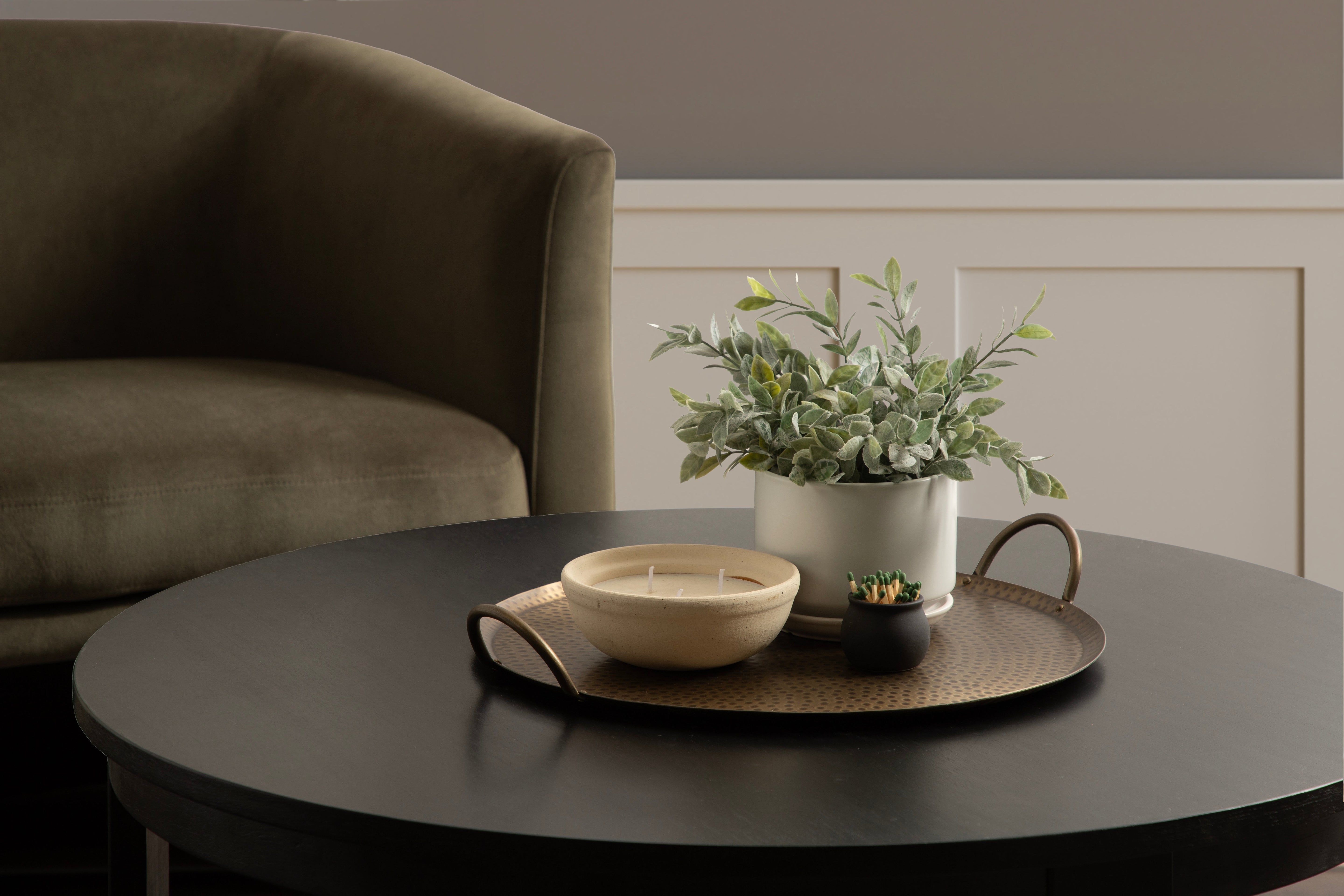 Sanzo Hammered Round Metal Tray