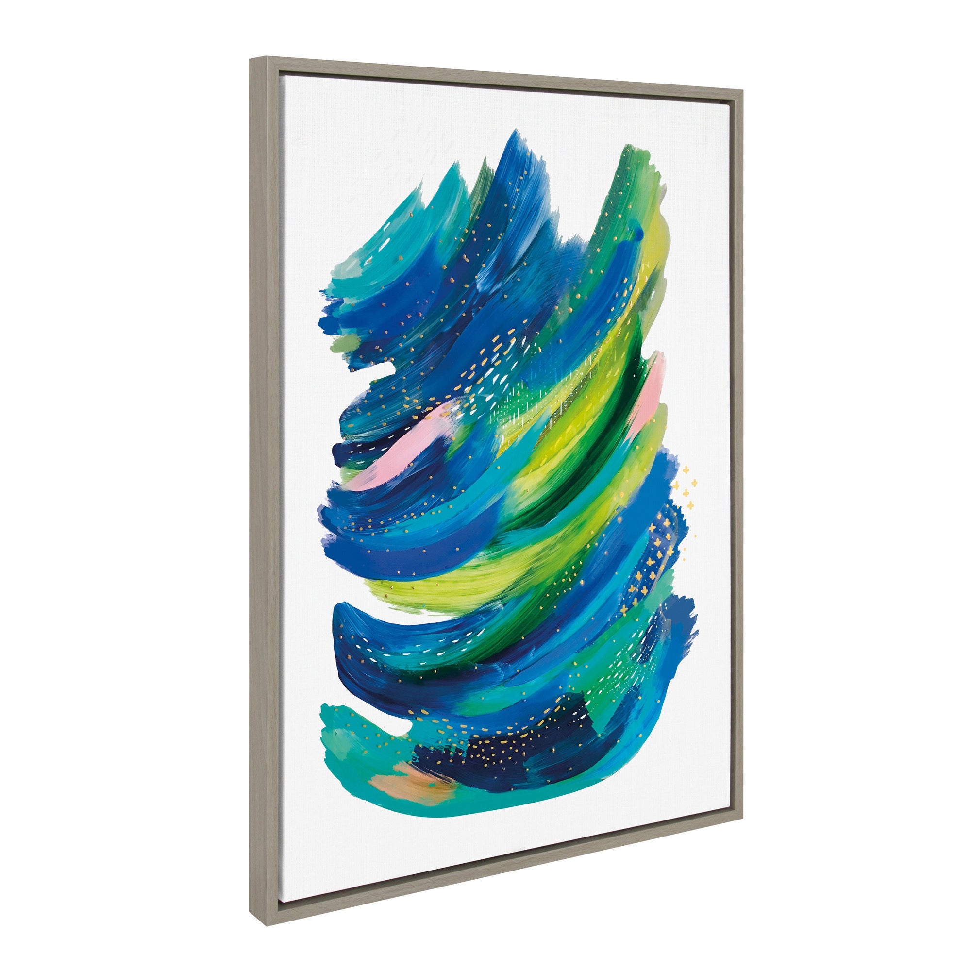 Sylvie Bright Abstract 2 Framed Canvas by kateandlaurel - main product image for Resin Society