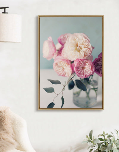 Sylvie Still Life Garden Roses Framed Canvas by kateandlaurel - product image 7 for Resin Society