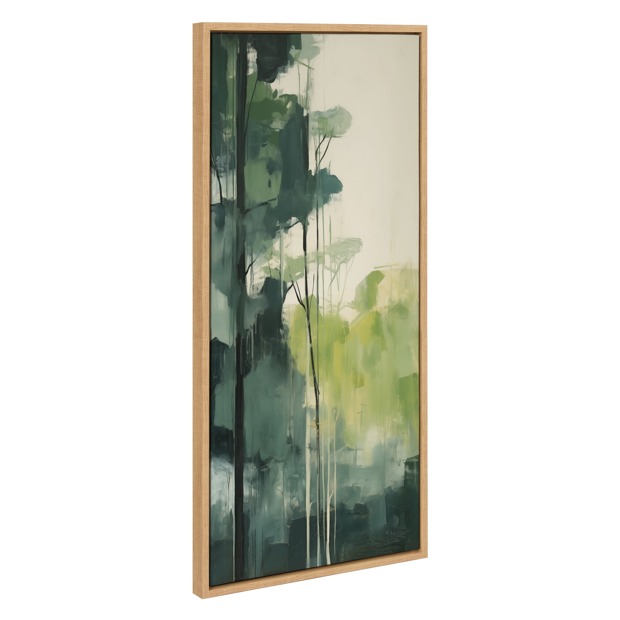 Sylvie Whispering Trees II framed canvas art showing a tree landscape in subtle natural hues by Amy Lighthall