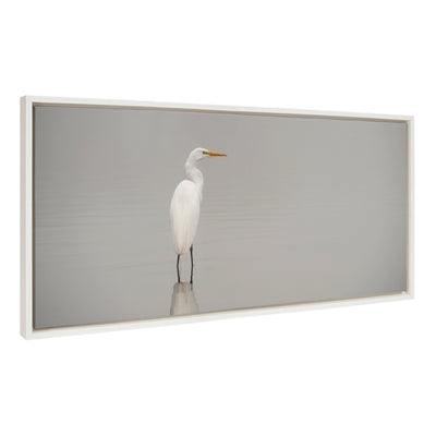 Sylvie Great White Egret Framed Canvas by kateandlaurel - product image 13 for Resin Society