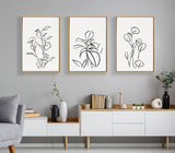 Sylvie Botanical Sketch Print No 1 Framed Canvas by The Creative Bunch