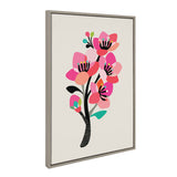 Sylvie Mid Century Modern Cherry Blossoms Framed Canvas by kateandlaurel - product image 10 for Resin Society