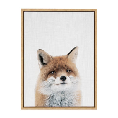 Sylvie Fox Color Framed Canvas by kateandlaurel - product image 2 for Resin Society