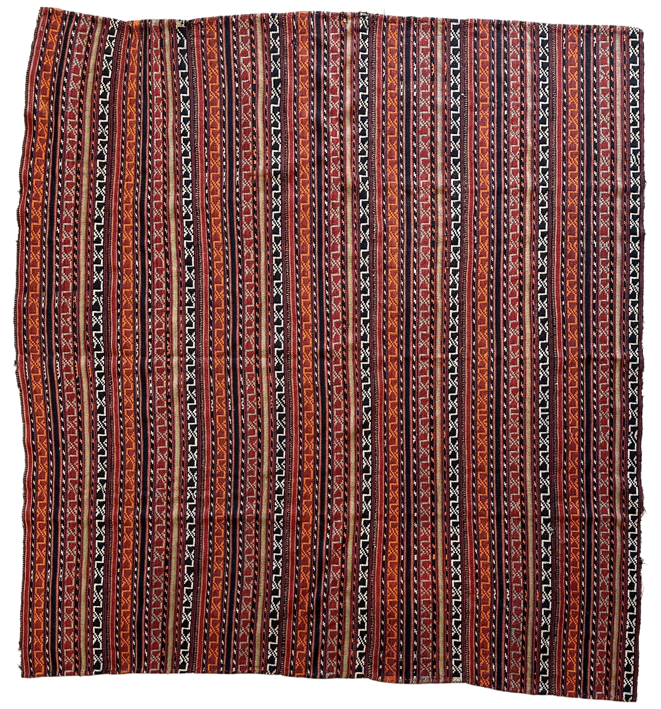 UNIQUE Antique Square Azerbijani Shahsavan Jajim Rug 6’4” x 6’8” by Rugistan - main product image for Resin Society