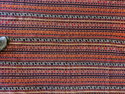 UNIQUE Antique Square Azerbijani Shahsavan Jajim Rug 6’4” x 6’8” by Rugistan - product image 10 for Resin Society