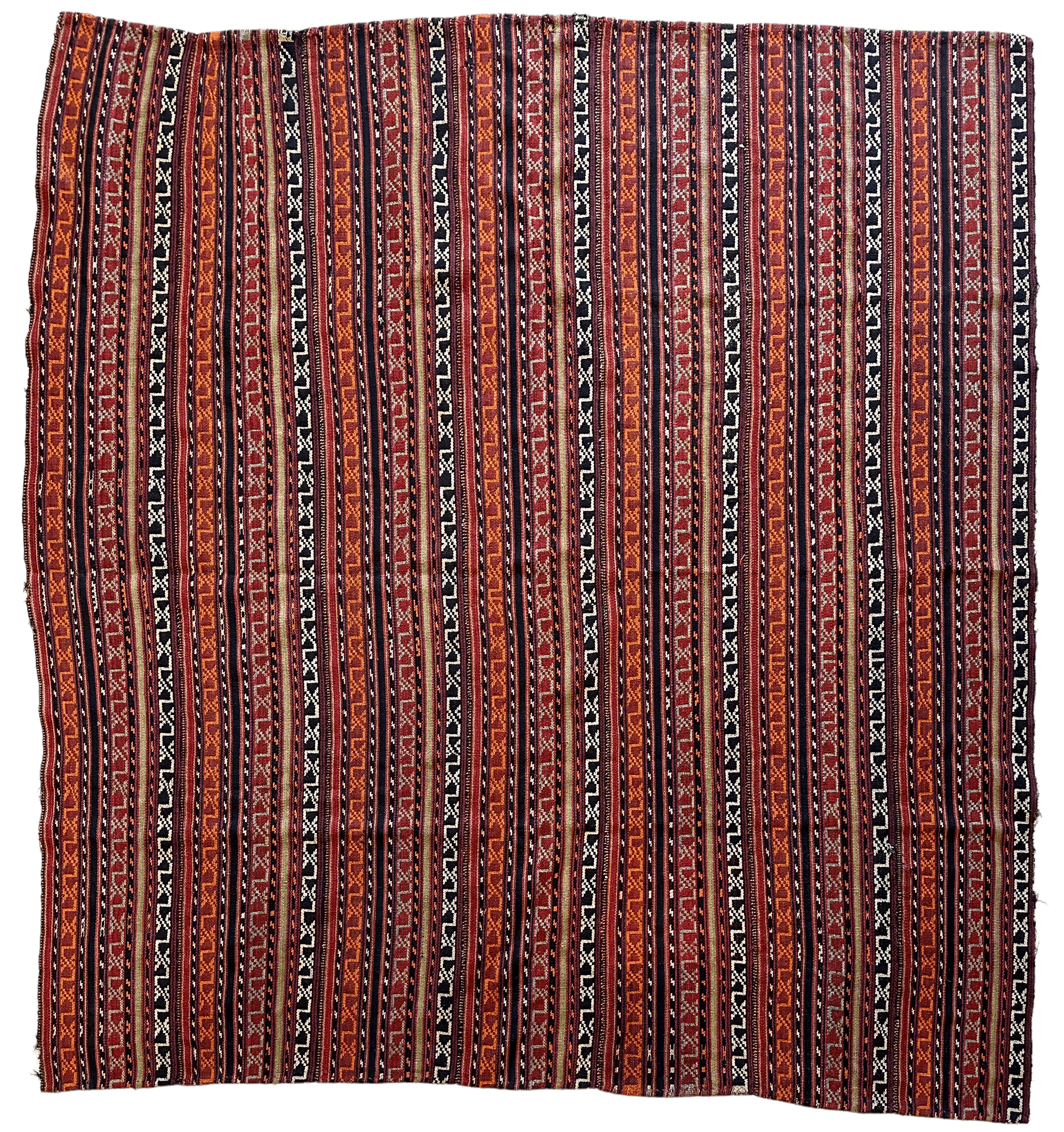 UNIQUE Antique Square Azerbijani Shahsavan Jajim Rug 6’4” x 6’8” by Rugistan - product image 13 for Resin Society
