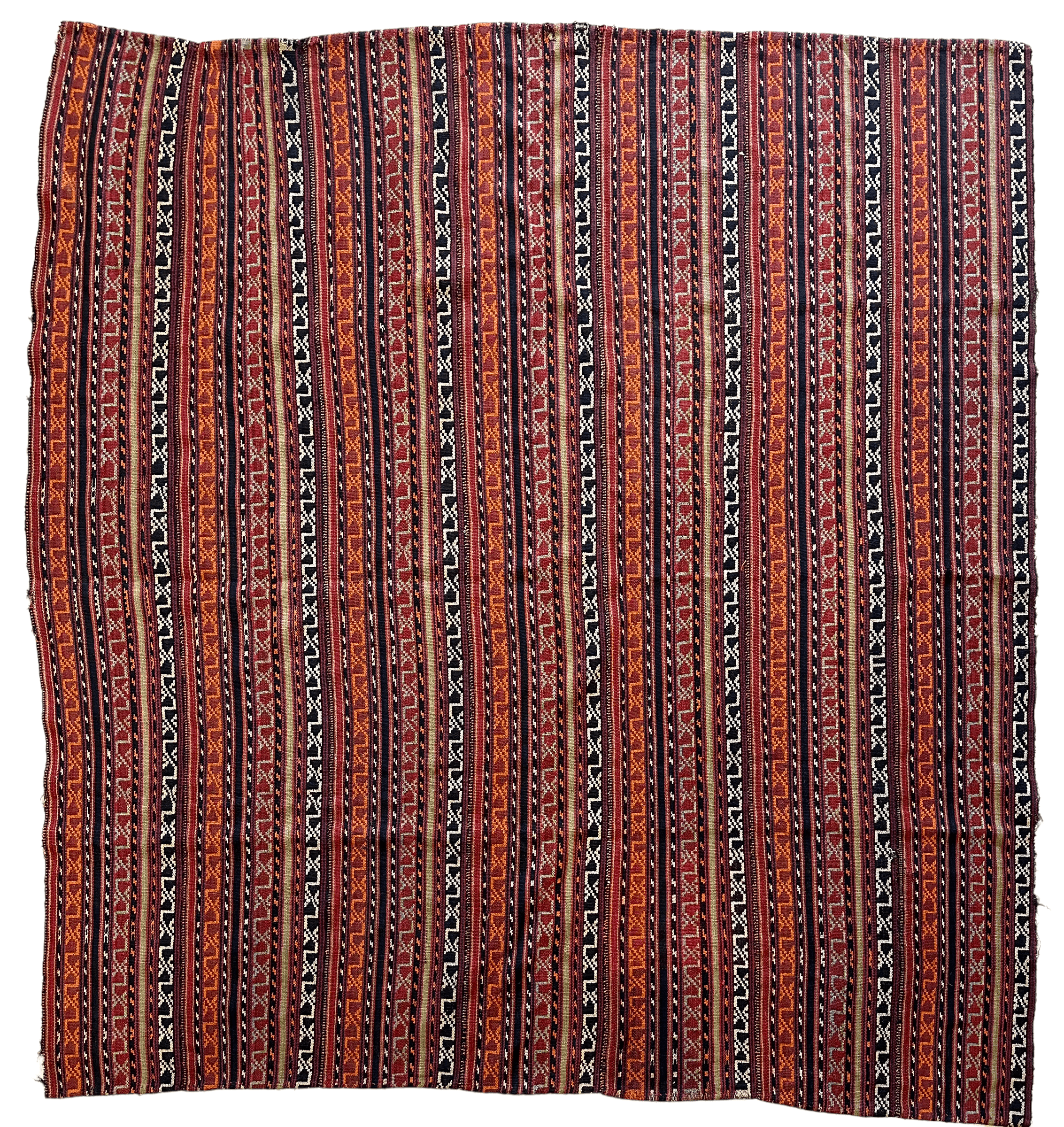 UNIQUE Antique Square Azerbijani Shahsavan Jajim Rug 6’4” x 6’8” by Rugistan - product image 14 for Resin Society